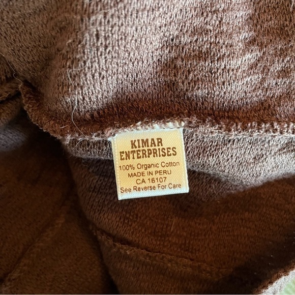 -kimar Enterprises 100% Organic Cotton Button Cardigan Made in Peru Size M - Picture 9 of 9